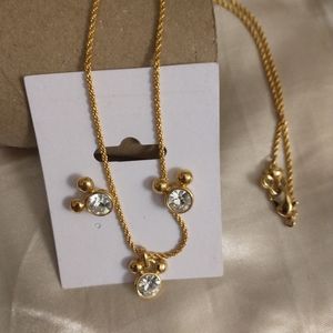 Vintage Napier DISNEY Mickey Mouse necklace & earrings
